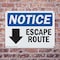 Signmission Escape Route (Down Arrow), 24 in W x Rectangle, Plastic OS-2PACK-NS-P-1824-L-12134 - alternate 5